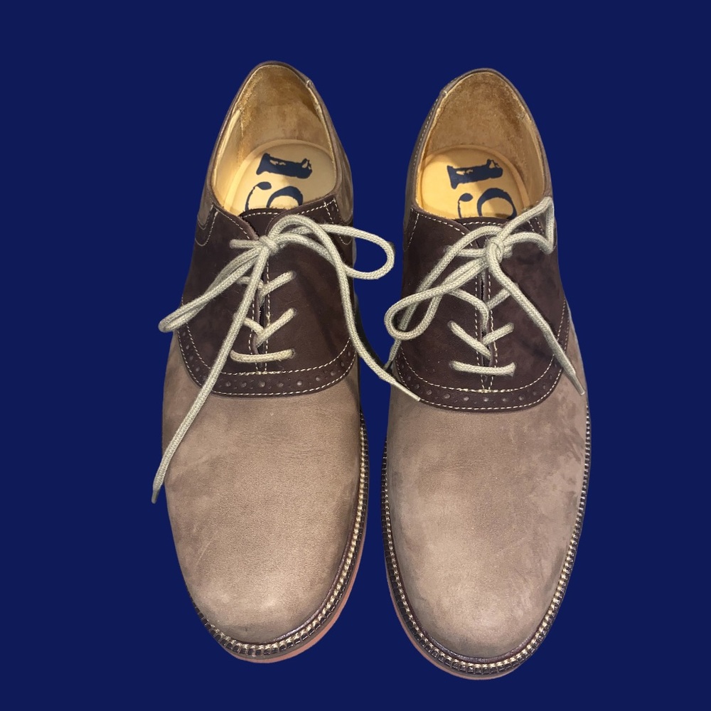 COPY - 1901 Mens oxford ‘Saddle up’ in color sand/chocolate brown, size 8 m - Picture 4 of 9